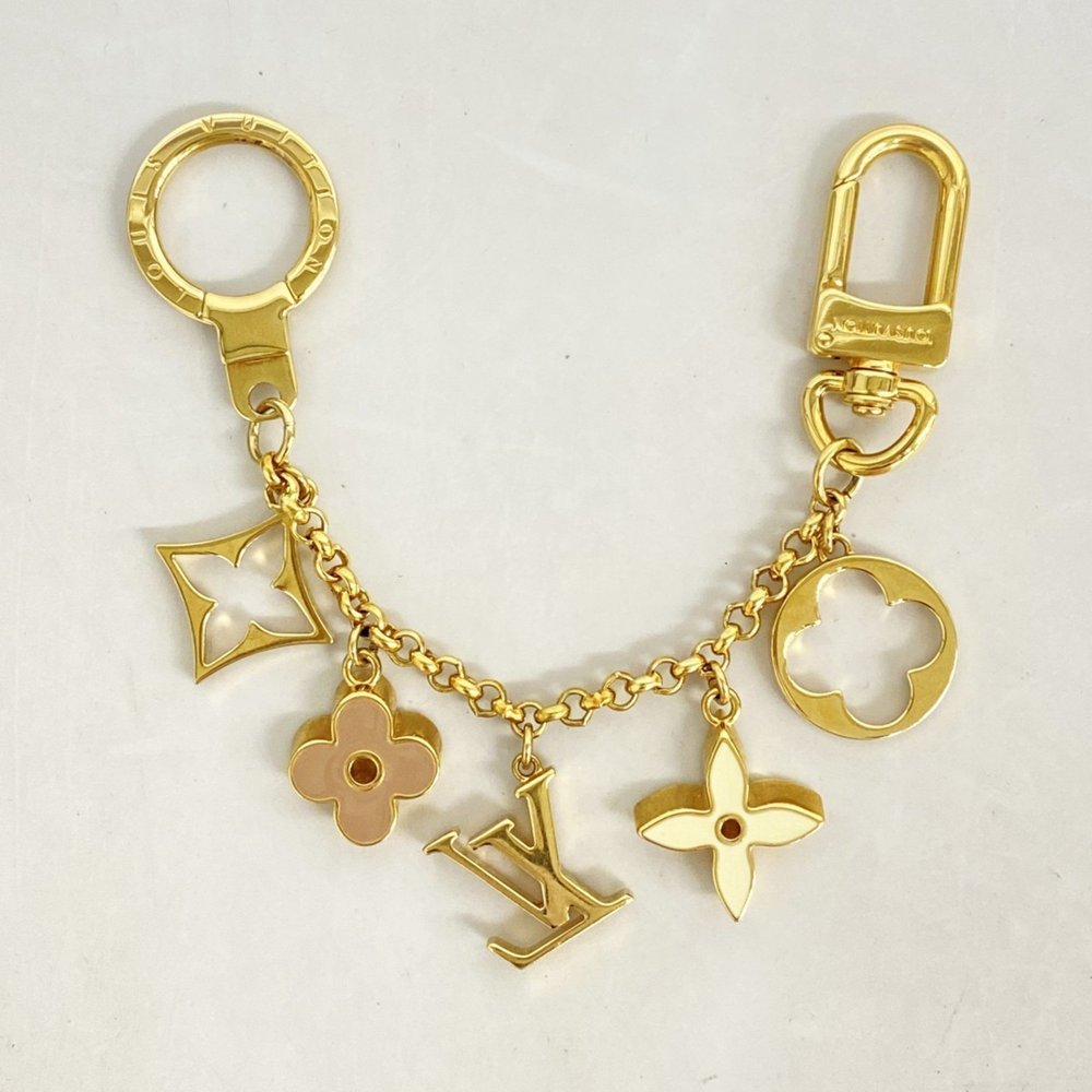 Louis Vuitton Fleur de Monogram Keychain M65111 Gold, Beige, White, Women's - Picture 6 of 6
